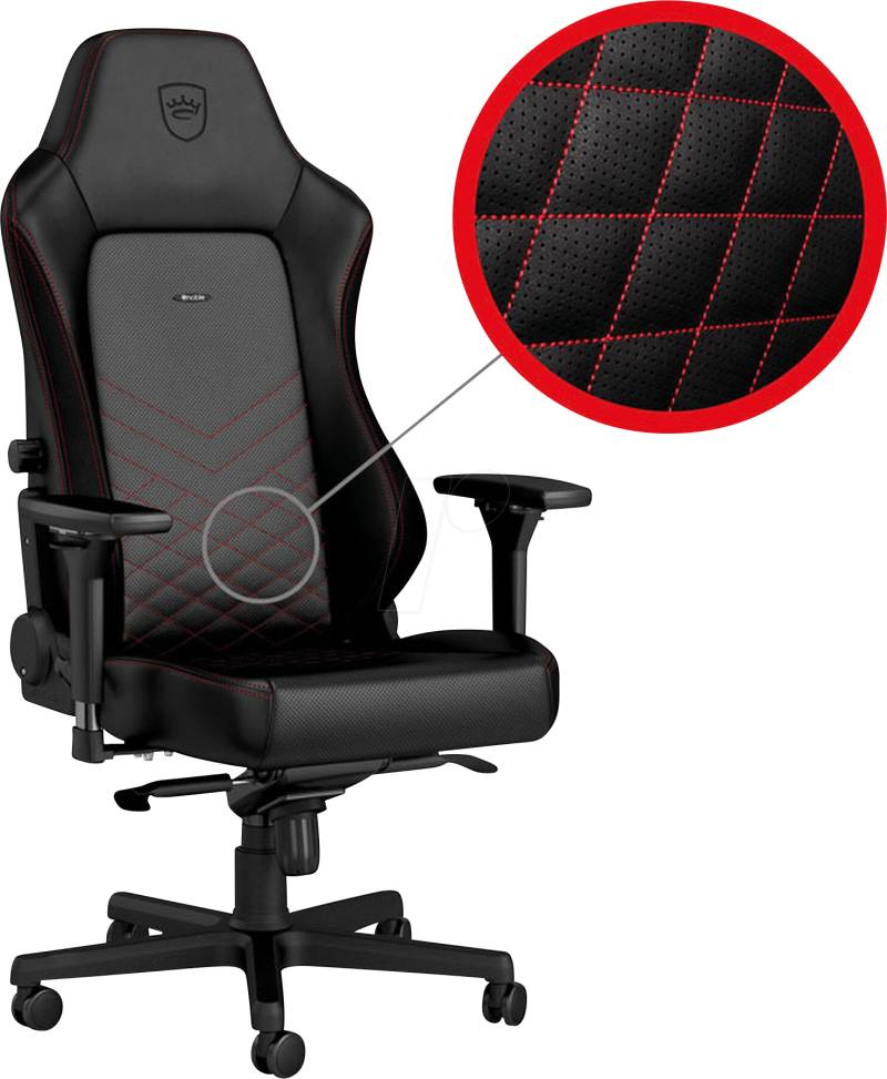 NBL-HRO-PU-BRD - noblechairs HERO Gaming Stuhl - schwarz/rot von NOBLECHAIRS