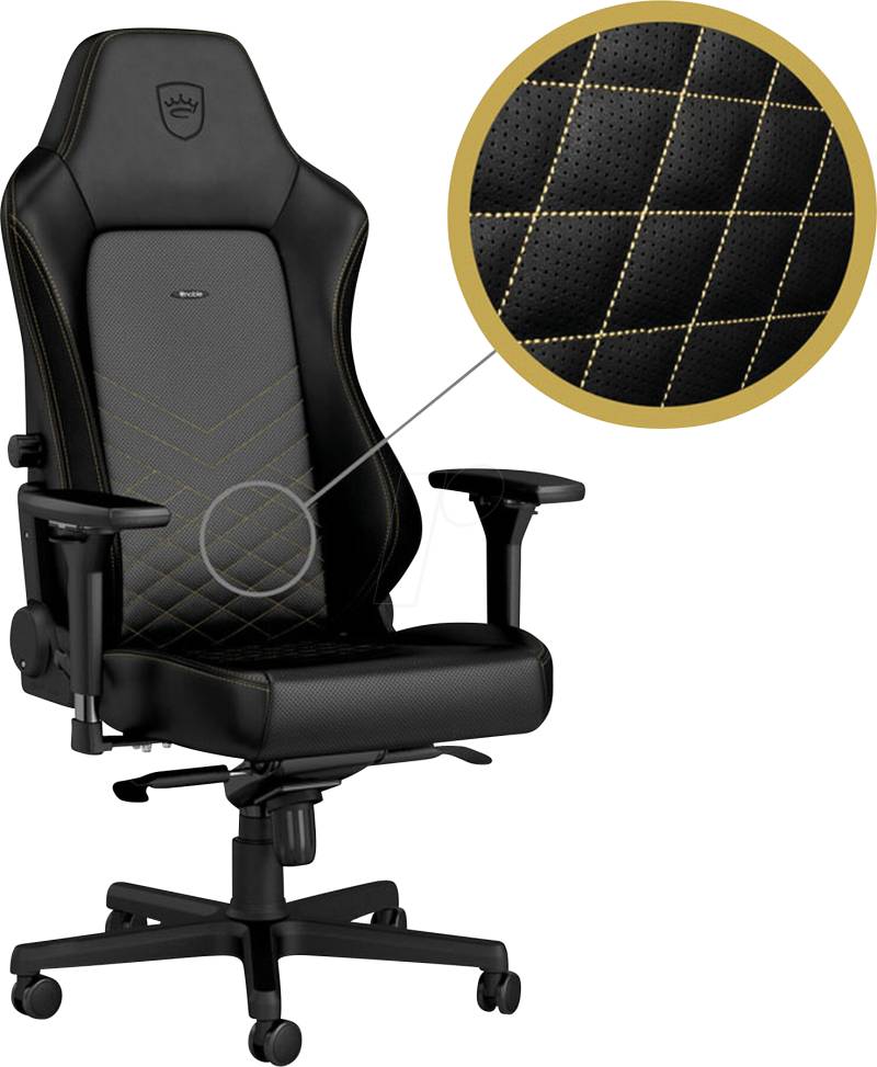 NBL-HRO-PU-GOL - noblechairs HERO Gaming Stuhl - schwarz/gold von NOBLECHAIRS