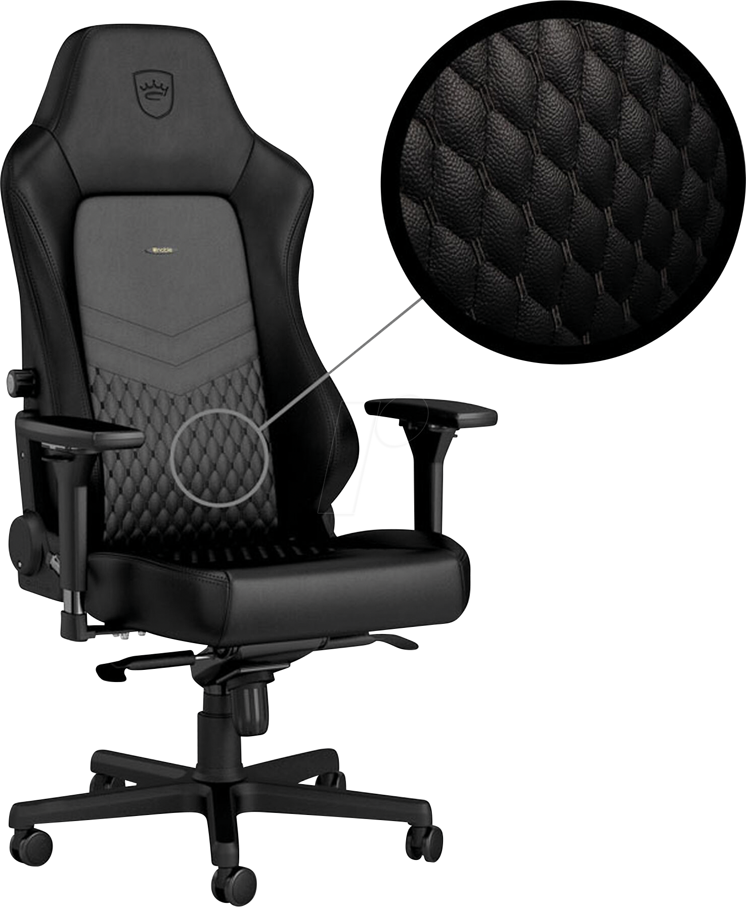 NBL-HRO-RL-BLA - noblechairs HERO Echtleder Gaming Stuhl - schwarz NBL-HRO-RL-BLA - noblechairs HERO Echtleder Gaming Stuhl - schwarz von NOBLECHAIRS