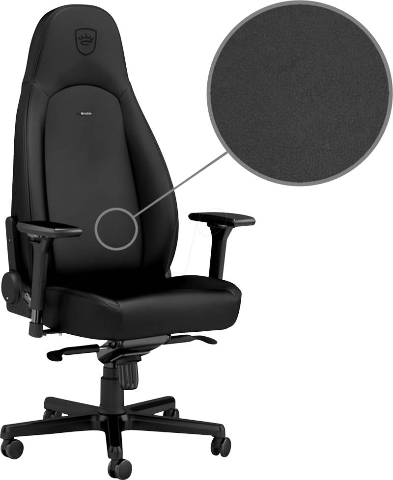 NBL-ICN-PU-BED - noblechairs ICON Gaming Stuhl - Black Edition von NOBLECHAIRS