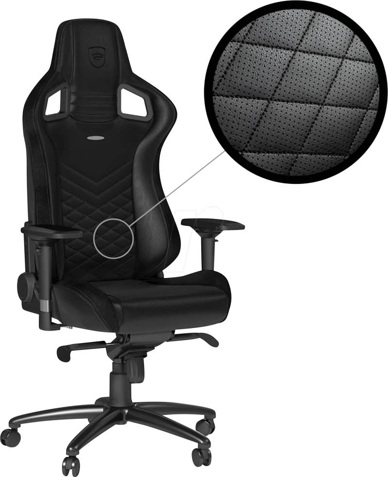 NBL-PU-BLA-002 - noblechairs EPIC Gaming Stuhl - schwarz von NOBLECHAIRS