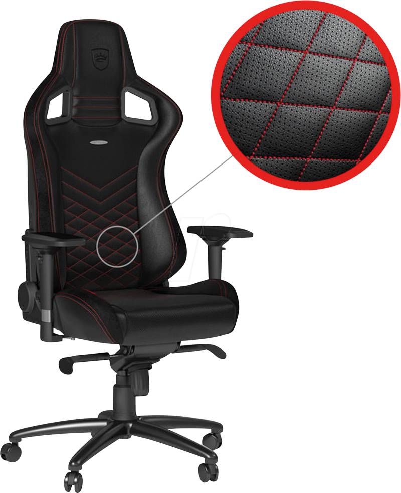 NBL-PU-RED-002 - noblechairs EPIC Gaming Stuhl - schwarz/rot von NOBLECHAIRS