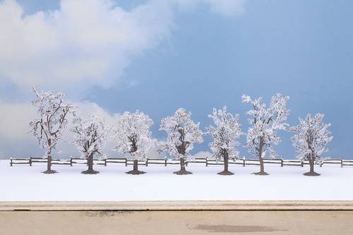 NOCH 25075 Baumpackung Winterbäume 80 bis 100mm Schnee-Weiß 7St. von NOCH