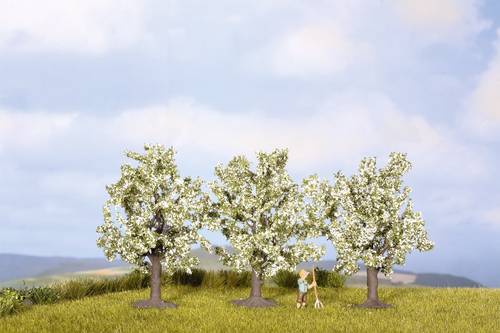 NOCH 25511 Baumpackung Obstbaum 45 bis 45mm Weiß, Blühend 3St. von NOCH