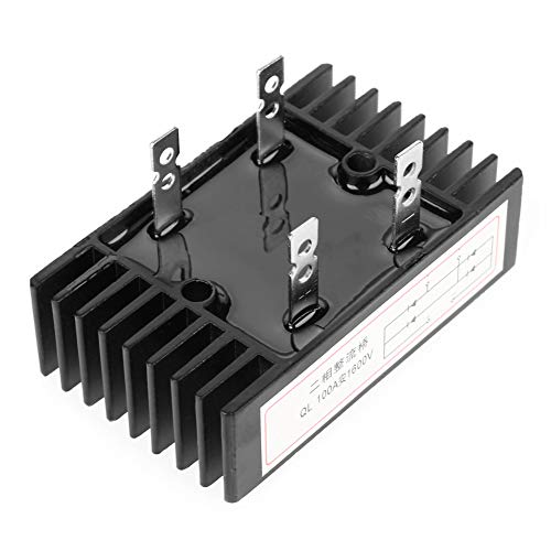 Brückengleichrichter 100A Amp 1600V Spannung 2 Phasen Diode Brücke Gleichrichter Hochleistungs Schwarz von NOENNULL