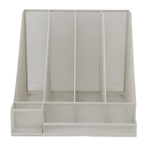 Desktop -Datei Organizer Iron Mesh Datei Halter Schreiben Organizer Multi -Layer Vertical Desk Organizer Datei Ordner Dokument Rack für Office -Organisation und -speicher von NOENNULL