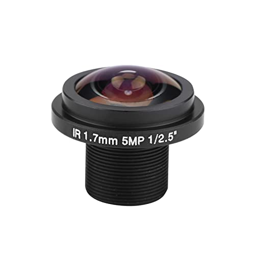 NOENNULL Überwachungskameraobjektiv, 5 MP HD Fisheye-Überwachungskameraobjektiv, 1,7 Mm Brennweite, 185 Grad CCTV-Objektiv Fisheye-Überwachungskamera von NOENNULL