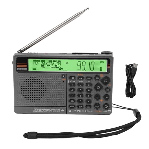 Professionelles Tragbares Radio, Multiband Radio SW FM MW Air V.UHF WB Frequency Band App Control Playback Digitales Radio mit SOS -Alarm und Taschenlampe für Camping, Notfälle, Professionelles Tragbares Radio, Multiband Radio SW FM MW Air V.UHF WB Frequency Band App Control Playback Digitales Radio mit SOS -Alarm und Taschenlampe für Camping, Notfälle, von NOENNULL