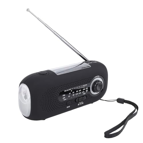 Solar Radio, Tragbares Radio mit 1W 5LED 3 Level Taschenlampe 4 Lichtmodi SOS Hand Crank Solar Power Radio C Ladestation 2000 -mAh Batterieantrieb Notfallradio für Camping, Solar Radio, Tragbares Radio mit 1W 5LED 3 Level Taschenlampe 4 Lichtmodi SOS Hand Crank Solar Power Radio C Ladestation 2000 -mAh Batterieantrieb Notfallradio für Camping, von NOENNULL