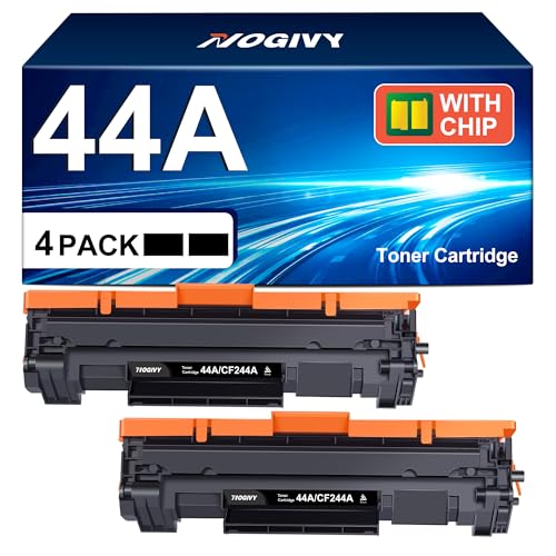 NOGIVY 44A CF244A Toner Schwarz mit Chip Kompatibel für HP 44A CF244A für HP Laserjet Pro M15w Toner M15a M15 für Laserjet Pro MFP M28w Toner M28a M28 (Schwarz, 2er-Pack) von NOGIVY