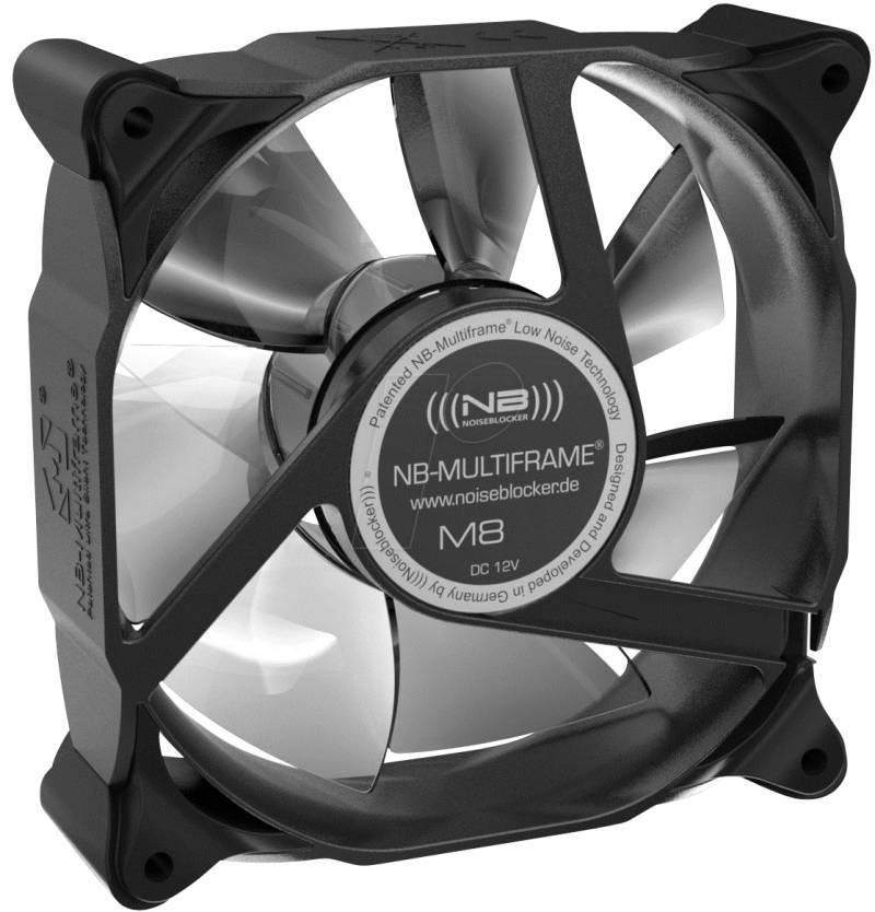 NOISEBLOCK M8S3 - Noiseblocker Multiframe S-Series M8-S3, 80 mm von NOISEBLOCKER