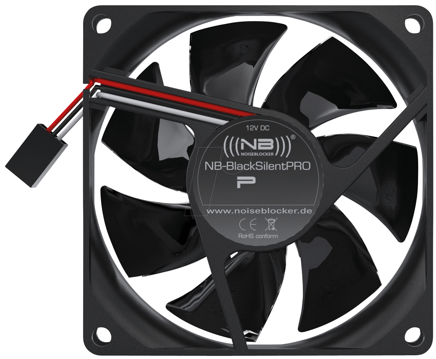 NOISEBLOCK P1 - Noiseblocker BlackSilent Pro Fan P1, 80 mm von NOISEBLOCKER