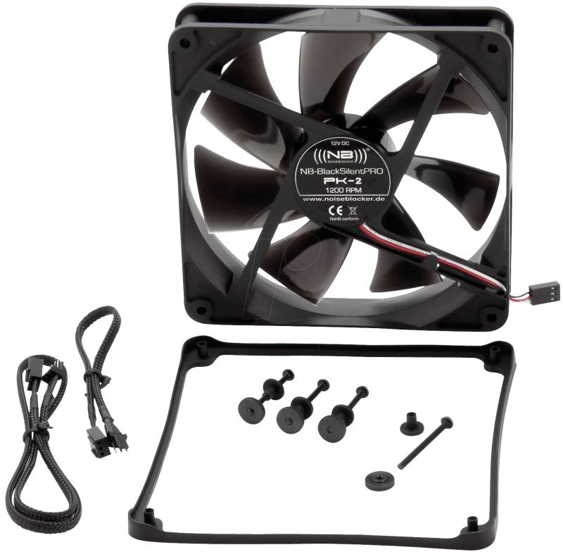 NOISEBLOCK PK2 - Noiseblocker BlackSilent Pro Fan PK2, 140 mm von NOISEBLOCKER