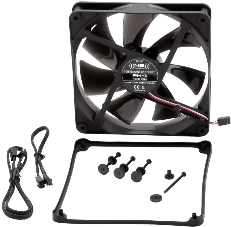 NOISEBLOCK PK3 - Noiseblocker BlackSilent Pro Fan PK3, 140 mm von NOISEBLOCKER