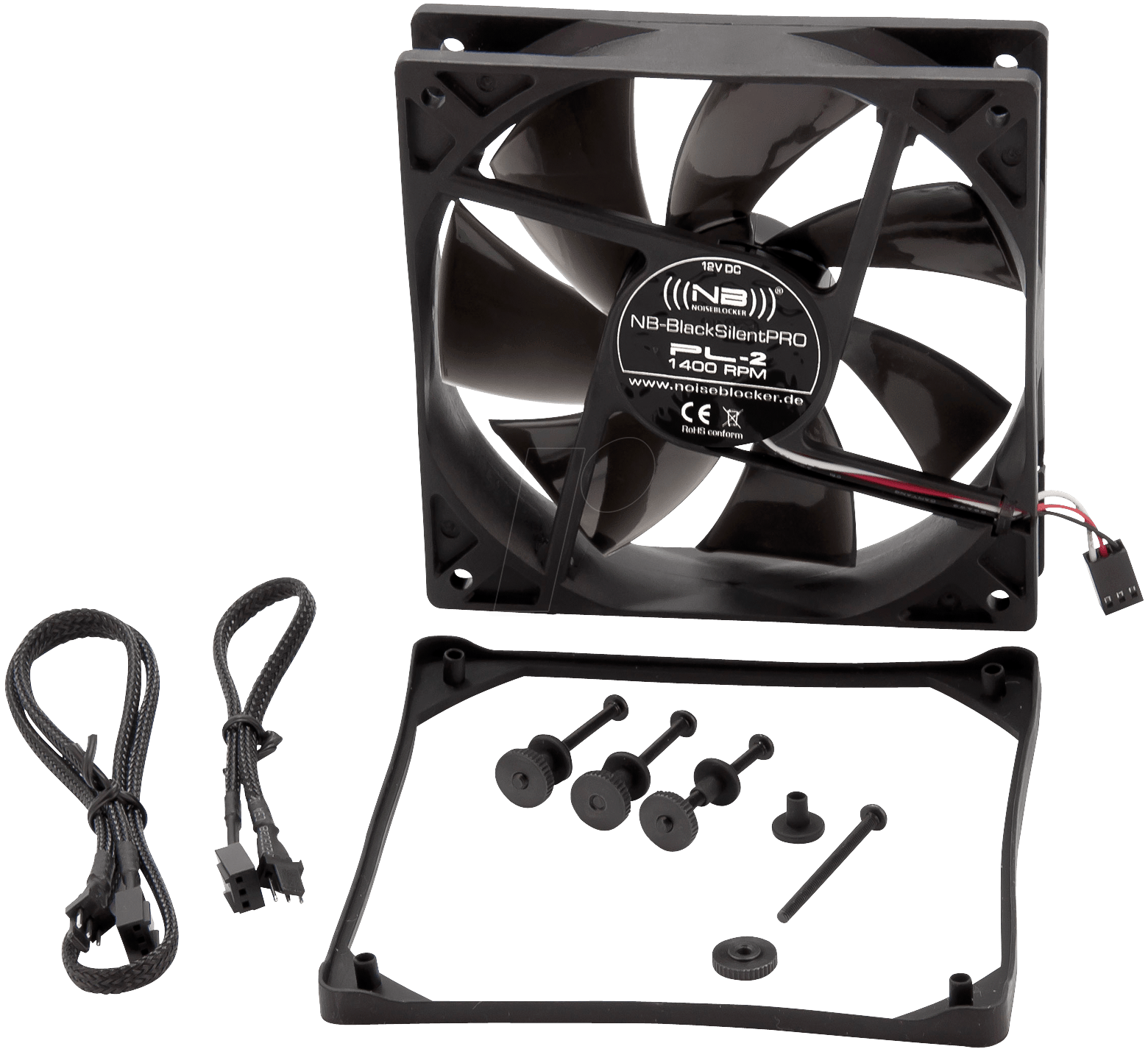 NOISEBLOCK PL2 - Noiseblocker BlackSilent Pro Fan PL2, 120 mm von NOISEBLOCKER