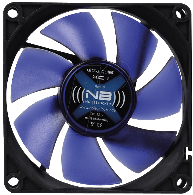 NOISEBLOCK XC1 - Noiseblocker BlackSilent Fan XC1, 80 mm von NOISEBLOCKER