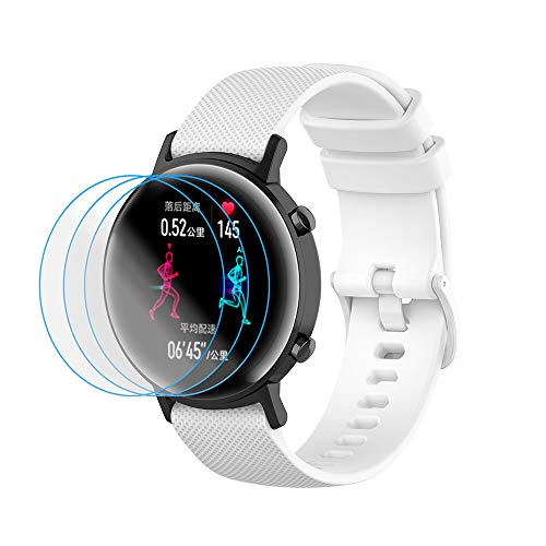 NOKOER Armband für Honor Magic Watch 2 42mm, [2 in 1] TPU Silikon Armband + 3 Stück Schutzfolie [Verschleißfest] [Atmungsaktiv] Ersatzarmband für Honor Magic Watch 2 42mm - Weiß von NOKOER