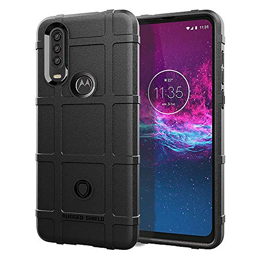 NOKOER Hülle für Motorola Moto One Action, TPU Case [Heavy Duty] Anti-Fall Handyhülle [rutschfest] [Stoßfest] [Anti Fingerabdruck] Phone Case - Schwarz von NOKOER