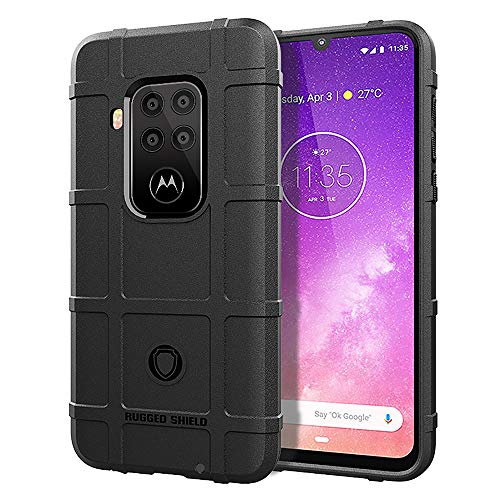 NOKOER Hülle für Motorola Moto One Zoom, TPU Case [Heavy Duty] Anti-Fall Handyhülle [rutschfest] [Stoßfest] [Anti Fingerabdruck] Phone Case - Schwarz von NOKOER