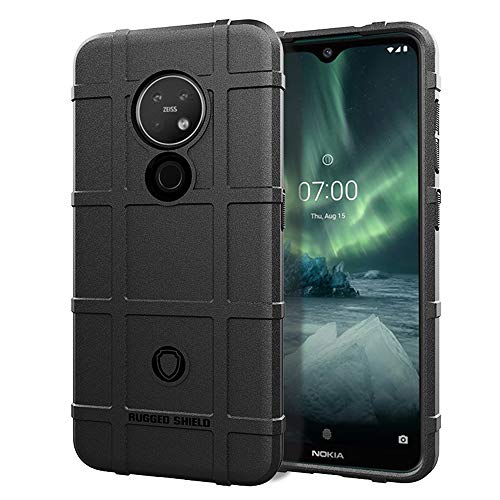 NOKOER Hülle für Nokia 6.2/Nokia 7.2, TPU Case [Heavy Duty] Anti-Fall Handyhülle [rutschfest] [Stoßfest] [Anti Fingerabdruck] Phone Case - Schwarz von NOKOER