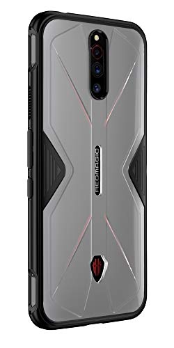 NOKOER Hülle für Nubia Red Magic 5G/5S, Durchsichtig PC + Weich Silikon TPU Zusammengebaut Case, with Flexibel Stoßfestt, Ultradünn rutschfest Handyhülle für Nubia Red Magic 5G/5S (Schwarz) von NOKOER