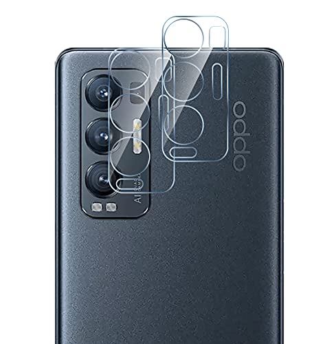 NOKOER Kamera Glas Schutzfolie Kompatibel für Oppo Find X3 Neo, [2 Stück] Ultradünnes Gehärtetes 2.5D Kamera Schutzglas, 360 Grad Schutzkamera- Transparent von NOKOER