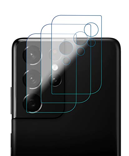 NOKOER Kamera Glas Schutzfolie Kompatibel für Samsung Galaxy S21 Ultra, [3 Stück] Ultradünnes Gehärtetes 2.5D Kamera Schutzglas, 360 Grad Schutzkamera- Transparent von NOKOER