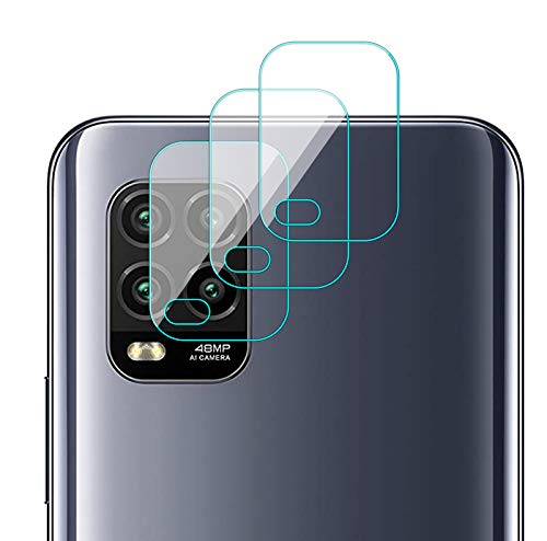 NOKOER Kamera Glas Schutzfolie Kompatibel für Xiaomi Mi 10 Lite 5G/Mi 10 Youth, [3 Stück] Ultradünnes Gehärtetes 2.5D Kamera Schutzglas, 360 Grad Schutzkamera- Transparent von NOKOER