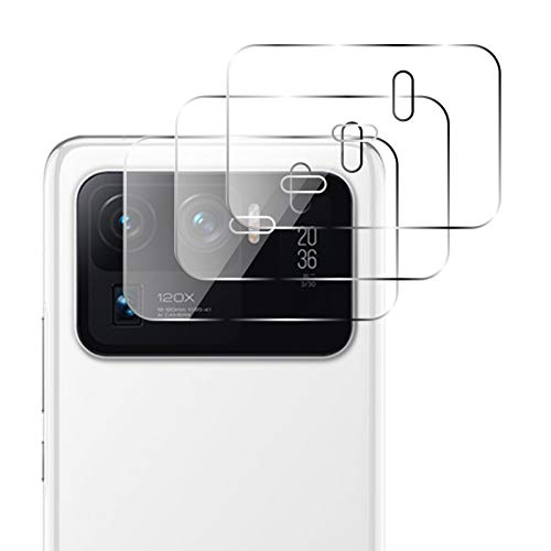 NOKOER Kamera Glas Schutzfolie Kompatibel für Xiaomi Mi 11 Ultra, [3 Stück] Ultradünnes Gehärtetes 2.5D Kamera Schutzglas, 360 Grad Schutzkamera- Transparent von NOKOER