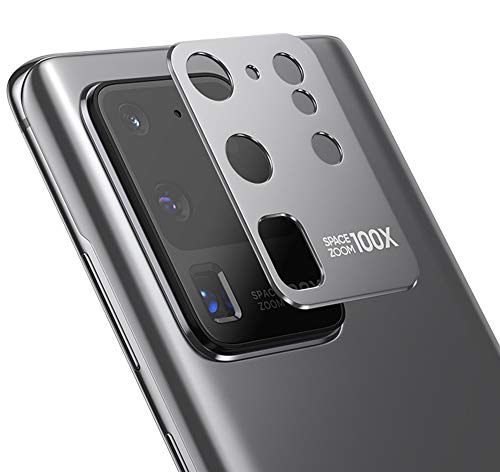 NOKOER Kamera Linse Schutz für Samsung Galaxy S20 Ultra, [2 Pack] Kamera Schutzring, Hochwertiges Metallmaterial [Anti-Kratzen] 360 Grad Schutz Kamera Linse - Grau von NOKOER