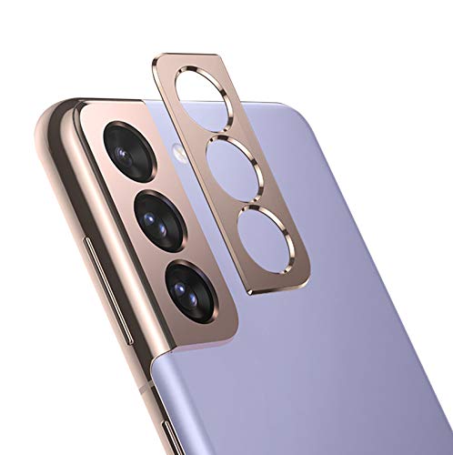 NOKOER Kamera Linse Schutz für Samsung Galaxy S21, [2 Pack] Kamera Schutzring, Hochwertiges Metallmaterial [Anti-Kratzen] 360 Grad Schutz Kamera Linse - Gold von NOKOER