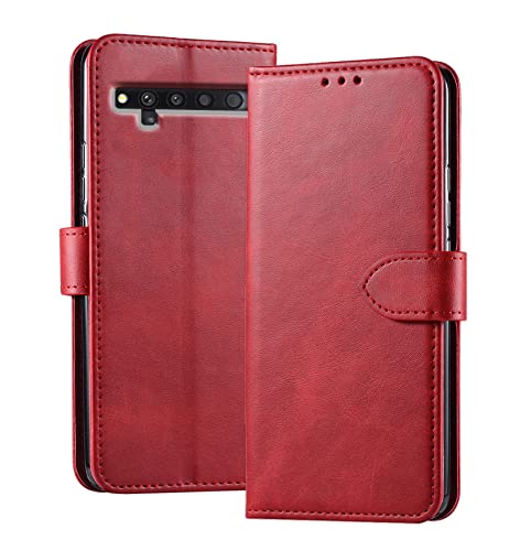 NOKOER Leder Hülle für TCL 10 Plus, All Inclusive Flip Leder Case Cover, 3 Kartenfach Halterungs Funktion Handyhülle für TCL 10 Plus - Rot NOKOER Leder Hülle für TCL 10 Plus, All Inclusive Flip Leder Case Cover, 3 Kartenfach Halterungs Funktion Handyhülle für TCL 10 Plus - Rot von NOKOER