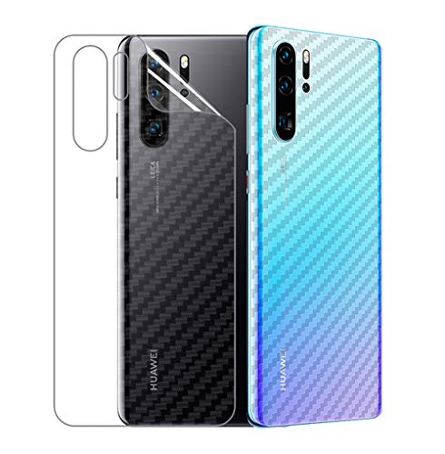 NOKOER Schutzfolie Rückseite Folie für Huawei P30 Pro, [3 Stück] 0.05mm Ultradünn Carbon Muster Rückseite Folie, Kratzfest Anti Fingerabdruck Rutschfest [Einfach zu Installieren] von NOKOER