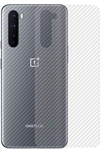 NOKOER Schutzfolie Rückseite Folie für OnePlus Nord, [4 Stück] 0.1mm Ultradünn Carbon Muster Rückseite Folie, Kratzfest Anti Fingerabdruck Rutschfest [Einfach zu Installieren] von NOKOER