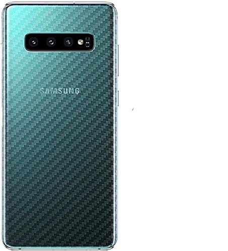 NOKOER Schutzfolie Rückseite Folie für Samsung Galaxy S10 Plus, [3 Stück] 0.05mm Ultradünn Carbon Muster Rückseite Folie, Kratzfest Anti Fingerabdruck rutschfest von NOKOER