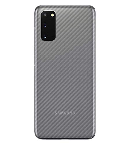 NOKOER Schutzfolie Rückseite Folie für Samsung Galaxy S20, [4 Stück] 0.1mm Ultradünn Carbon Muster Rückseite Folie, Kratzfest Anti Fingerabdruck rutschfest von NOKOER