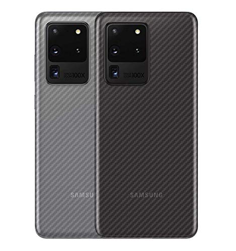 NOKOER Schutzfolie Rückseite Folie für Samsung Galaxy S20 Ultra, [4 Stück] 0.1mm Ultradünn Carbon Muster Rückseite Folie, Kratzfest Anti Fingerabdruck Rutschfest [Einfach zu Installieren] von NOKOER