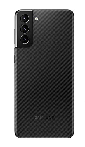 NOKOER Schutzfolie Rückseite Folie für Samsung Galaxy S21, [4 Stück] 0.1mm Ultradünn Carbon Muster Rückseite Folie, Kratzfest Anti Fingerabdruck rutschfest von NOKOER