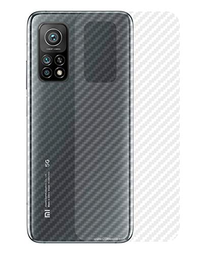 NOKOER Schutzfolie Rückseite Folie für Xiaomi Mi 10T Pro, [4 Stück] 0.1mm Ultradünn Carbon Muster Rückseite Folie, Kratzfest Anti Fingerabdruck rutschfest von NOKOER