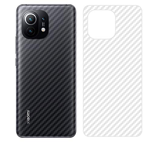 NOKOER Schutzfolie Rückseite Folie für Xiaomi Mi 11, [4 Stück] 0.1mm Ultradünn Carbon Muster Rückseite Folie, Kratzfest Anti Fingerabdruck rutschfest von NOKOER