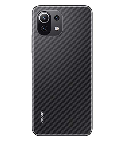 NOKOER Schutzfolie Rückseite Folie für Xiaomi Mi 11 Lite/11 Lite 5G NE, [4 Stück] 0.1mm Ultradünn Carbon Muster Rückseite Folie, Kratzfest Anti Fingerabdruck rutschfest von NOKOER