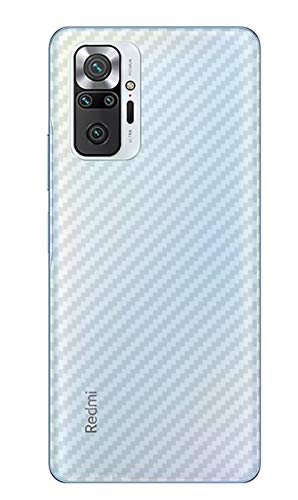NOKOER Schutzfolie Rückseite Folie für Xiaomi Redmi Note 10 Pro, [4 Stück] 0.1mm Ultradünn Carbon Muster Rückseite Folie, Kratzfest Anti Fingerabdruck rutschfest von NOKOER