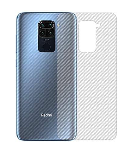 NOKOER Schutzfolie Rückseite Folie für Xiaomi Redmi Note 9, [4 Stück] 0.1mm Ultradünn Carbon Muster Rückseite Folie, Kratzfest Anti Fingerabdruck rutschfest von NOKOER