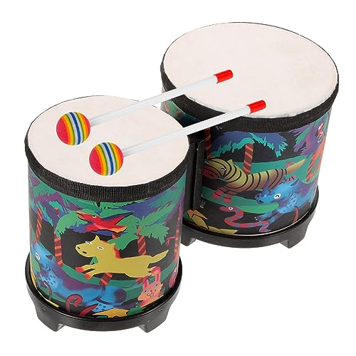 NOLITOY 1 Set Trommel Für Lustiges Musikinstrument Trommeln Kleinkind Musikinstrument Trommel Handtrommel Bongos Musiktrommel Mit Schlägeln Bongos Trommelstöcke Für Im Alter von NOLITOY