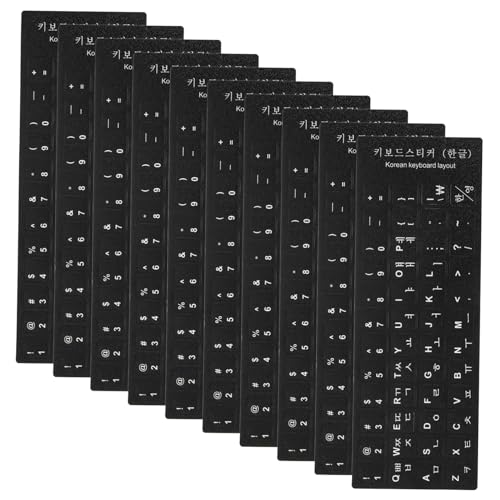 NOLITOY 10 Stück Tastaturaufkleber Schlüsselkaps Laptop Tastatur Abdeckung schützend Tastatur-Aufkleber Tastaturschutzfolie Computertastaturabdeckungen Computer-Tastaturabdeckung PVC Black von NOLITOY