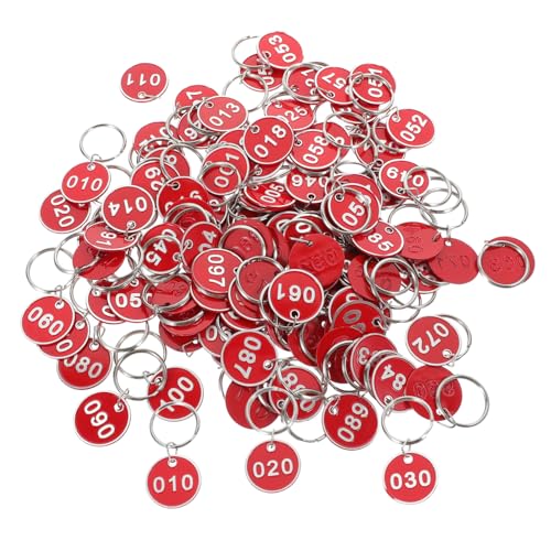 NOLITOY 100 Stück Nummernschild Nummernschild Runde Schlüsselanhänger Schlüsseletiketten 1 100 Markierung Schlüsselanhänger Schlüsselnummernanhänger Beschriftete Kennung Saunakarte Ein von NOLITOY