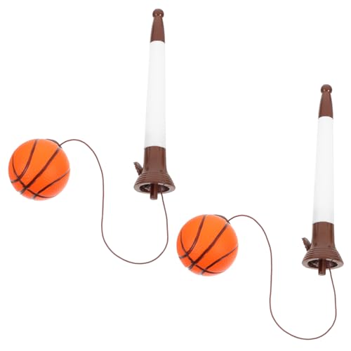 NOLITOY 2 Stück Basketball Bounce Stifte Sport Lustige Stifte Für Zum Aufsprechen Von Catch Bead Pen Basketball Court Neuartiger Basketball Stifthaken Niedliche Ausgefallene Party von NOLITOY