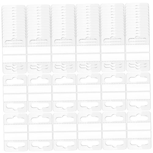 NOLITOY 220 Stück Selbstklebender Tag Schild Schlüssel Hängeetiketten für den Einzelhandel Registerkarten Einzelhandelsdisplay Kleidungsetiketten Kennzeichnungsetiketten PVC Transparent von NOLITOY