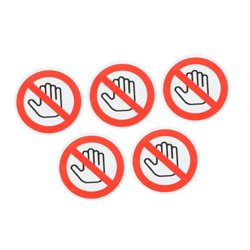 NOLITOY 5 Bögen Warnschild Aufkleber Selbstklebende Gefahrenaufkleber Streifen Vorsicht Hinweisaufkleber Vinyl Sicherheitsschild Türaufkleber Klebrige Entfernbare Wandaufkleber von NOLITOY