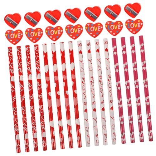 NOLITOY 60 Teiliges Valentinstagsgeschenk Für Herzförmige Radiergummis Dieser Bleistiftspitzer Valentinstags Briefpapier Mit Bleistiftspitzern Valentinstags Briefpapier Set Wie Aus von NOLITOY